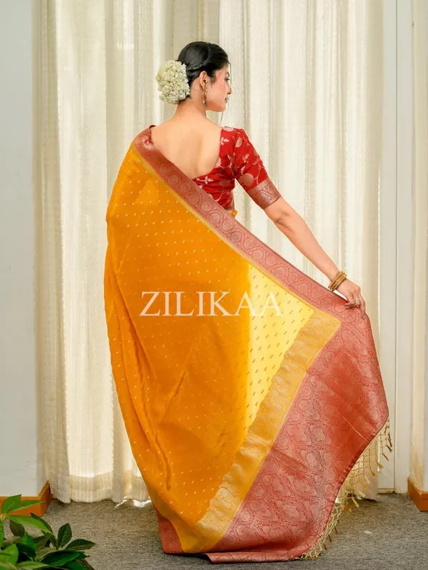 Banarasi_Soft_Silk_ORANGE-RED_Premium-Fancy_Saree_With_Blouse_For_Women