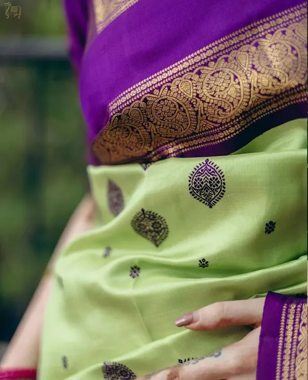 Banarasi_Soft_Silk_PISTA-NAVY-BLUE_Premium-Fancy_Saree_With_Blouse_For_Women