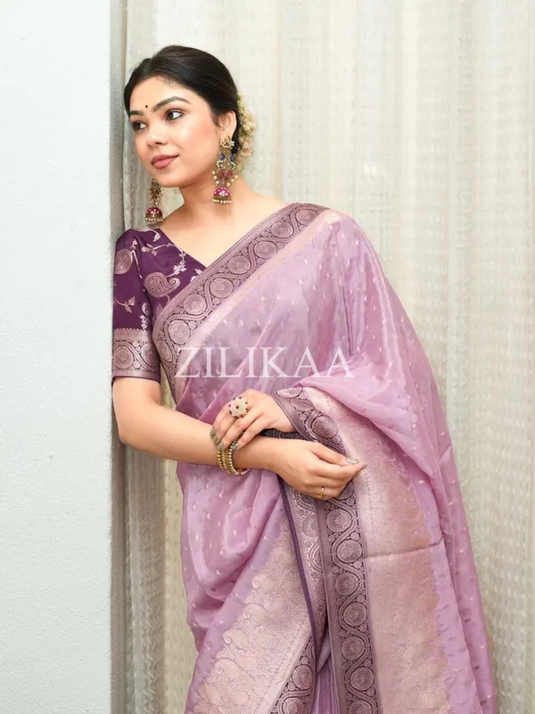 Banarasi_Soft_Silk_LIGHT-PINK-WINE_Premium-Fancy_Saree_With_Blouse_For_Women