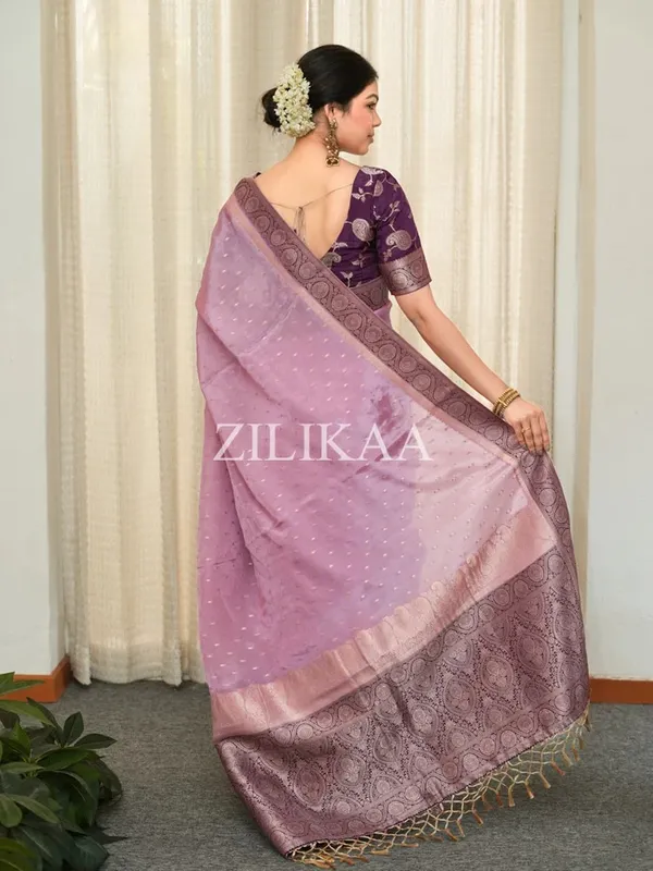 Banarasi_Soft_Silk_LIGHT-PINK-WINE_Premium-Fancy_Saree_With_Blouse_For_Women