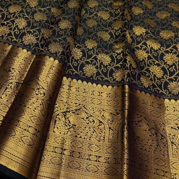 Banarasi_Soft_Silk_BLACK_Premium-Fancy_Saree_With_Blouse_For_Women
