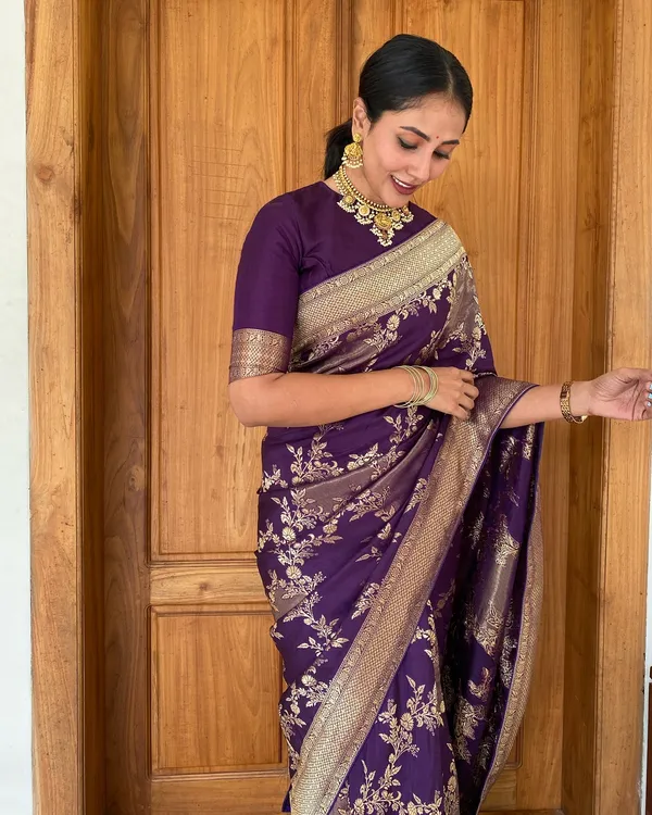 Banarasi_Soft_Silk_WINE_Premium-Fancy_Saree_With_Blouse_For_Women