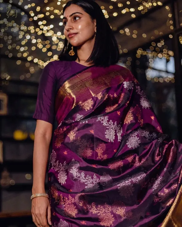 Banarasi_Soft_Silk_WINE_Premium-Fancy_Saree_With_Blouse_For_Women