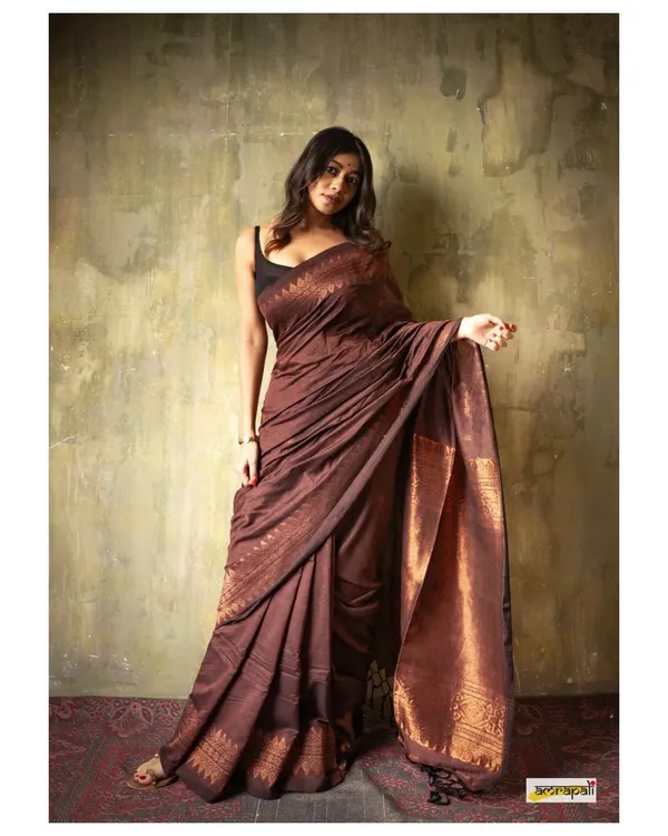 Banarasi_Soft_Silk_COFFEE_Premium-Fancy_Saree_With_Blouse_For_Women