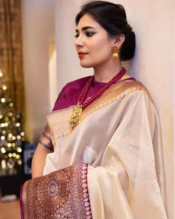 Banarasi_Soft_Silk_OFF-WHITE-WINE_Premium-Fancy_Saree_With_Blouse_For_Women