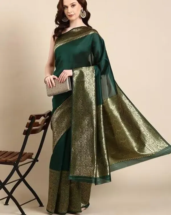 Banarasi_Soft_Silk_Green_Premium-Fancy_Saree_With_Blouse_For_Women