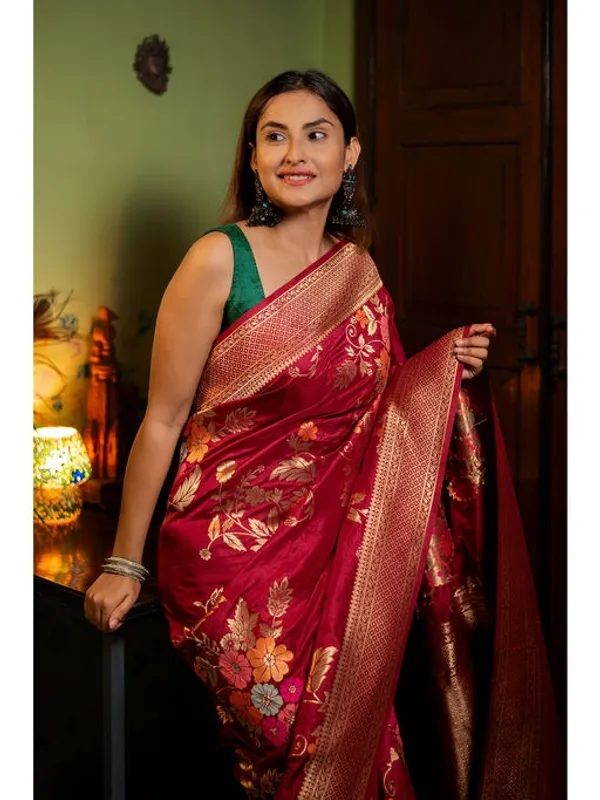 Banarasi_Soft_Silk_MAROON_Premium-Fancy_Saree_With_Blouse_For_Women