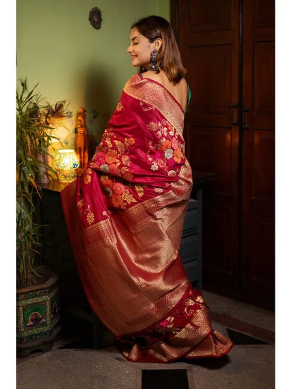 Banarasi_Soft_Silk_MAROON_Premium-Fancy_Saree_With_Blouse_For_Women