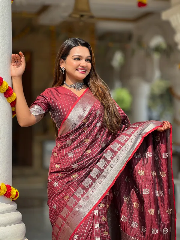 Banarasi_Soft_Silk_MAROON_Premium-Fancy_Saree_With_Blouse_For_Women