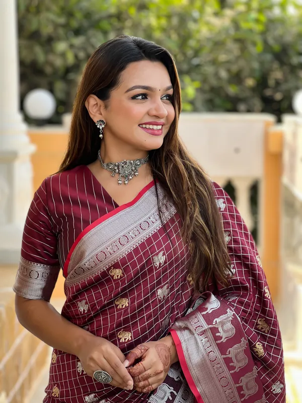 Banarasi_Soft_Silk_MAROON_Premium-Fancy_Saree_With_Blouse_For_Women