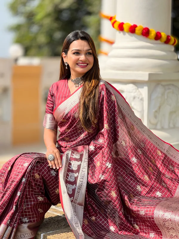 Banarasi_Soft_Silk_MAROON_Premium-Fancy_Saree_With_Blouse_For_Women