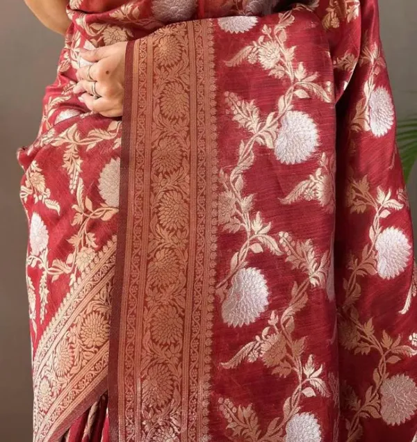 Banarasi_Soft_Silk_RED_Premium-Fancy_Saree_With_Blouse_For_Women
