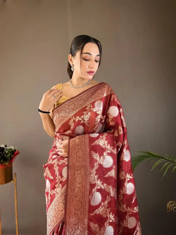 Banarasi_Soft_Silk_RED_Premium-Fancy_Saree_With_Blouse_For_Women