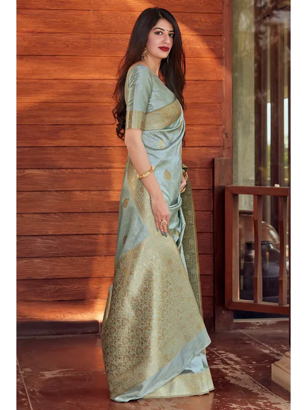 Banarasi_Soft_Silk_PASTLE-GREEN_Premium-Fancy_Saree_With_Blouse_For_Women