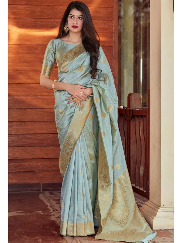 Banarasi_Soft_Silk_PASTLE-GREEN_Premium-Fancy_Saree_With_Blouse_For_Women