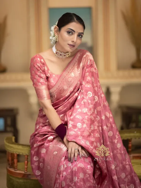 Banarasi_Soft_Silk_PEACH_Premium-Fancy_Saree_With_Blouse_For_Women