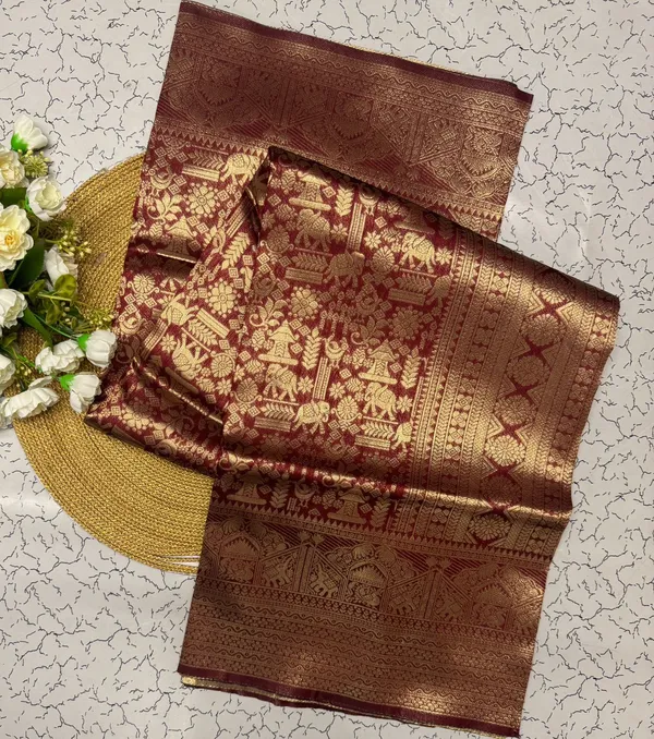 Banarasi_Soft_Silk_MAROON_Premium-Fancy_Saree_With_Blouse_For_Women