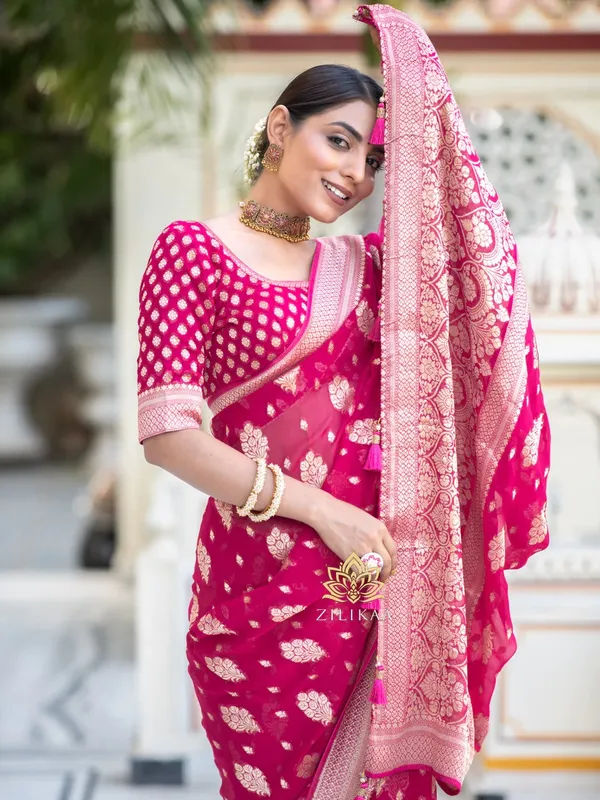 Banarasi_Soft_Silk_PINK_Premium-Fancy_Saree_With_Blouse_For_Women