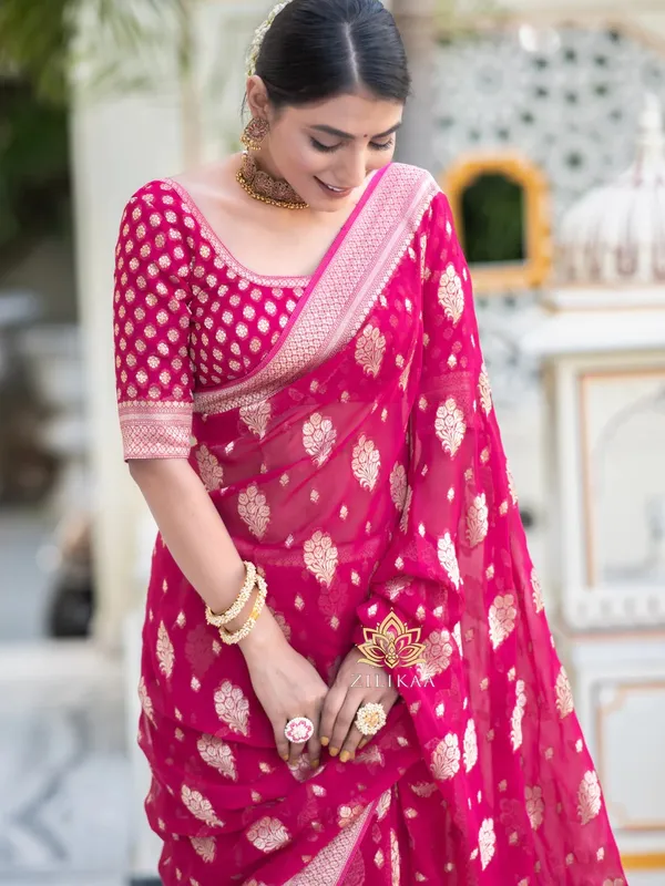 Banarasi_Soft_Silk_PINK_Premium-Fancy_Saree_With_Blouse_For_Women