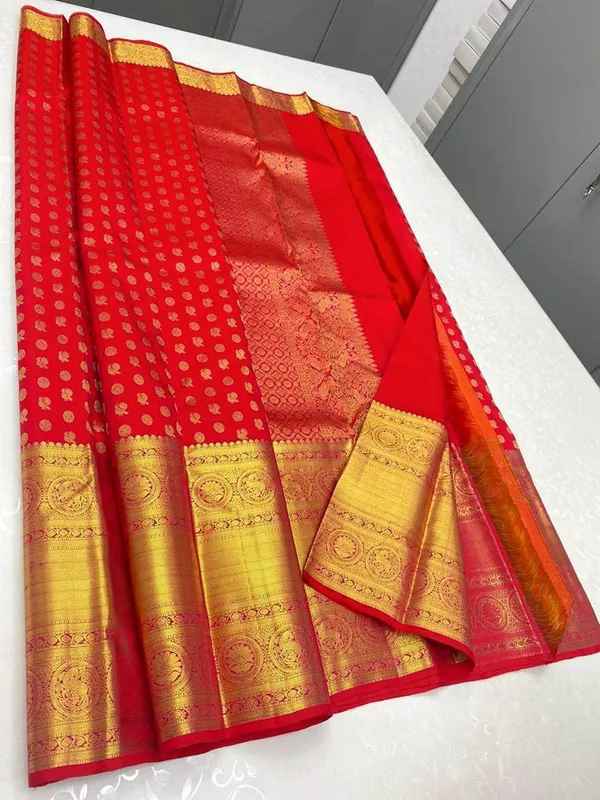 Banarasi_Soft_Silk_RED_Premium-Fancy_Saree_With_Blouse_For_Women