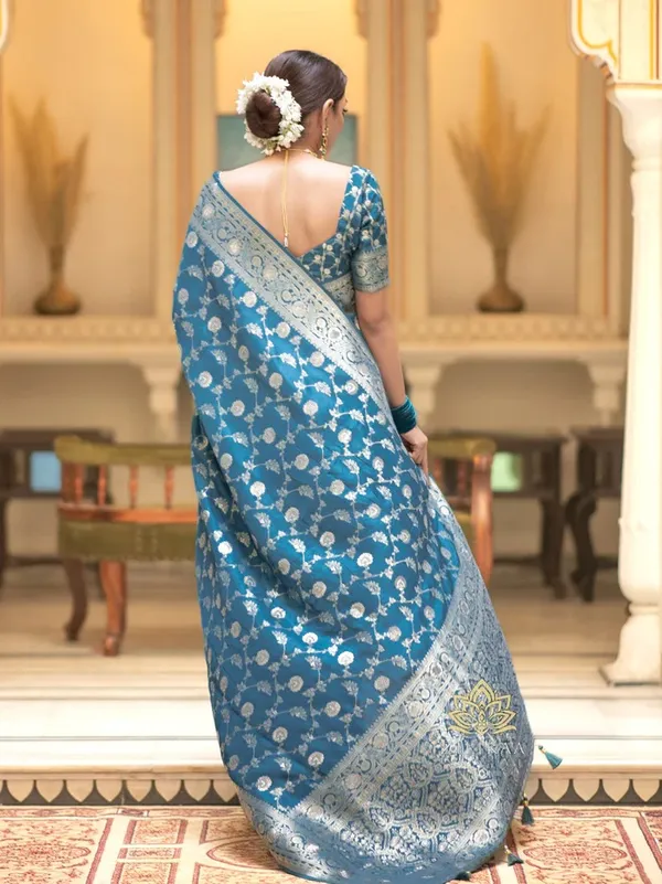 Banarasi_Soft_Silk_RAMA_Premium-Fancy_Saree_With_Blouse_For_Women