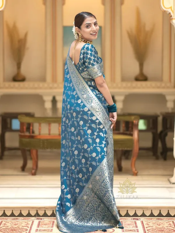 Banarasi_Soft_Silk_RAMA_Premium-Fancy_Saree_With_Blouse_For_Women
