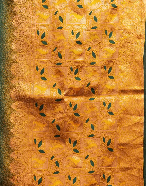 Banarasi_Soft_Silk_Green_And_Mustard_Premium-Fancy_Saree_With_Blouse_For_Women