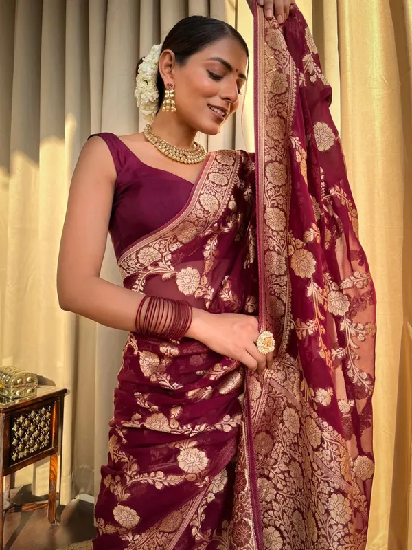 Banarasi_Soft_Silk_MAROON_Premium-Fancy_Saree_With_Blouse_For_Women