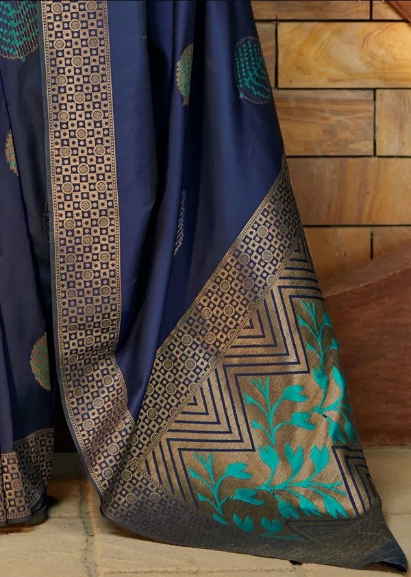 Banarasi_Soft_Silk_NAVY-BLUE_Premium-Fancy_Saree_With_Blouse_For_Women
