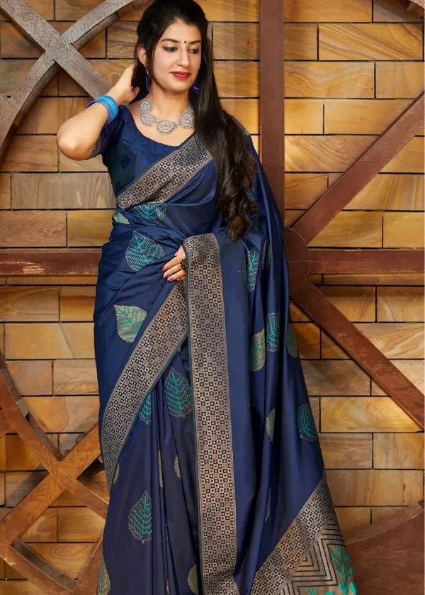 Banarasi_Soft_Silk_NAVY-BLUE_Premium-Fancy_Saree_With_Blouse_For_Women