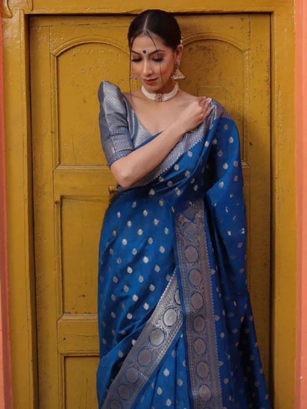 Banarasi_Soft_Silk_RAMA_Premium-Fancy_Saree_With_Blouse_For_Women