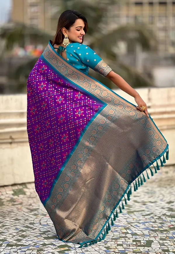 Banarasi_Soft_Silk_PURPLE-RAMA_Premium-Fancy_Saree_With_Blouse_For_Women
