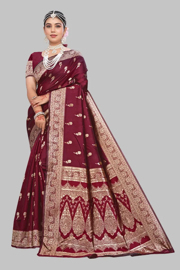 Banarasi_Soft_Silk_Maroon_Premium-Fancy_Saree_With_Blouse_For_Women