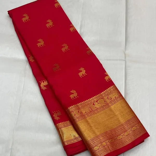 Banarasi_Soft_Silk_RED_Premium-Fancy_Saree_With_Blouse_For_Women