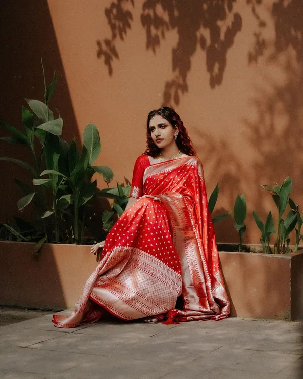 Banarasi_Soft_Silk_RED_Premium-Fancy_Saree_With_Blouse_For_Women