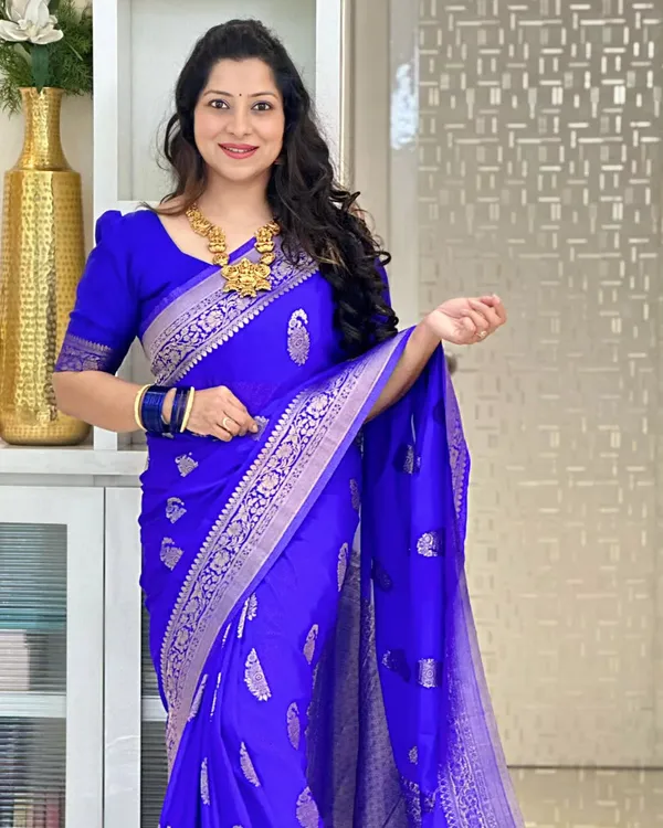 Banarasi_Soft_Silk_BLUE_Premium-Fancy_Saree_With_Blouse_For_Women