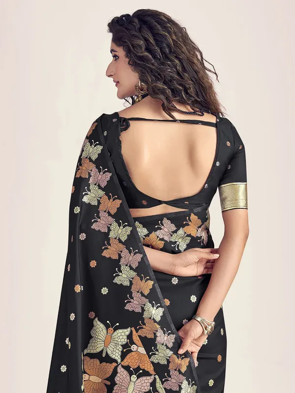 Banarasi_Soft_Silk_BLACK_Premium-Fancy_Saree_With_Blouse_For_Women