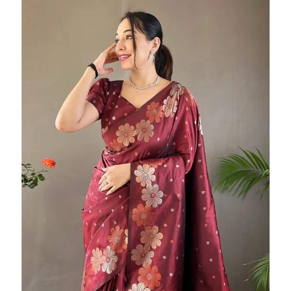 Banarasi_Soft_Silk_MAROON_Premium-Fancy_Saree_With_Blouse_For_Women