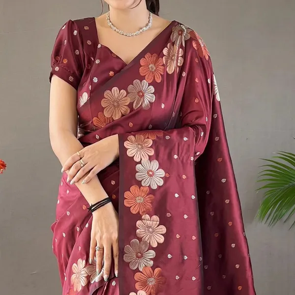 Banarasi_Soft_Silk_MAROON_Premium-Fancy_Saree_With_Blouse_For_Women