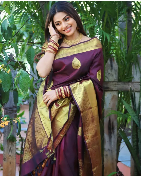 Banarasi_Soft_Silk_WINE_Premium-Fancy_Saree_With_Blouse_For_Women