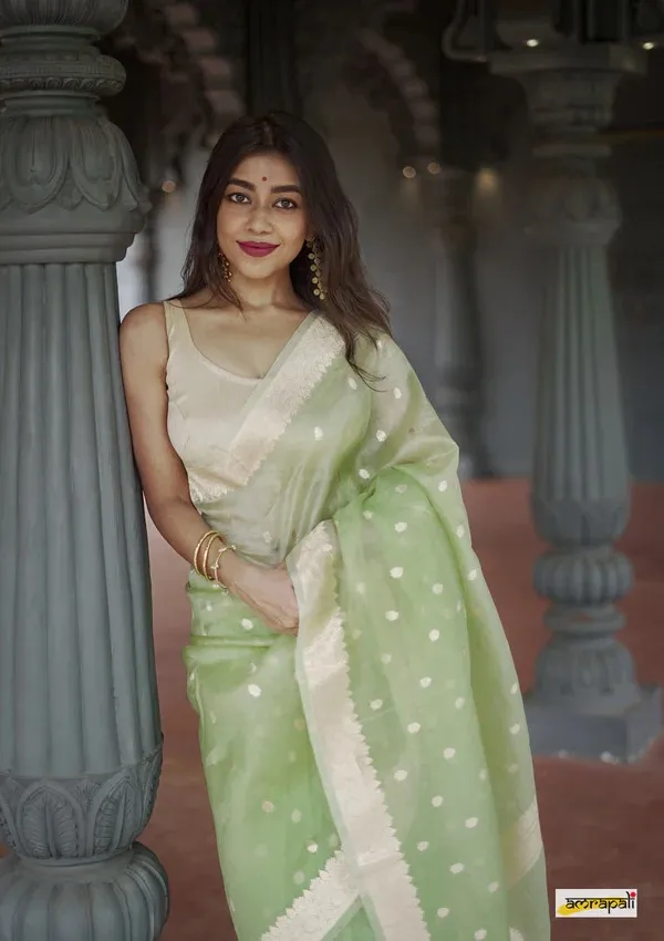 Pure_Soft_Cotton_PISTA_Premium-Fancy_Saree_With_Blouse_For_Women