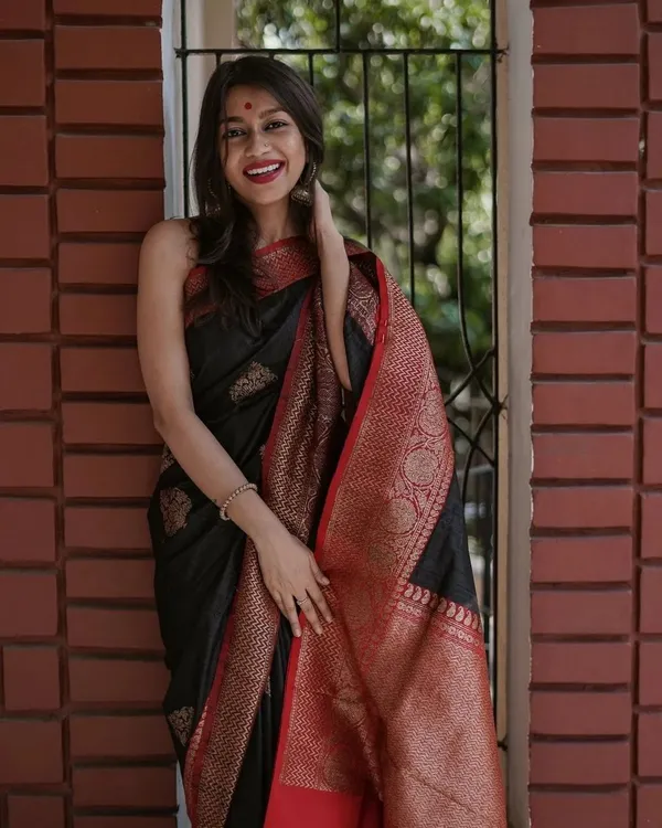 Banarasi_Soft_Silk_BLACK-RED_Premium-Fancy_Saree_With_Blouse_For_Women