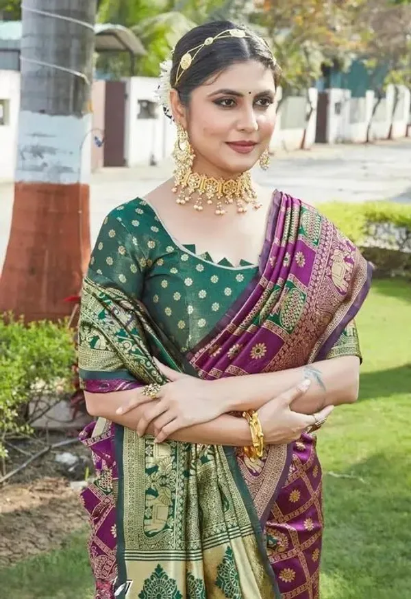 Banarasi_Soft_Silk_WINE_Premium-Fancy_Saree_With_Blouse_For_Women