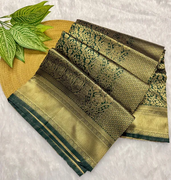 Banarasi_Soft_Silk_GREEN_Premium-Fancy_Saree_With_Blouse_For_Women