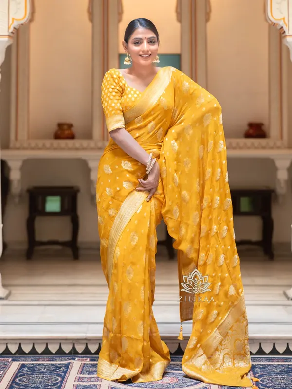 Banarasi_Soft_Silk_YELLOW_Premium-Fancy_Saree_With_Blouse_For_Women