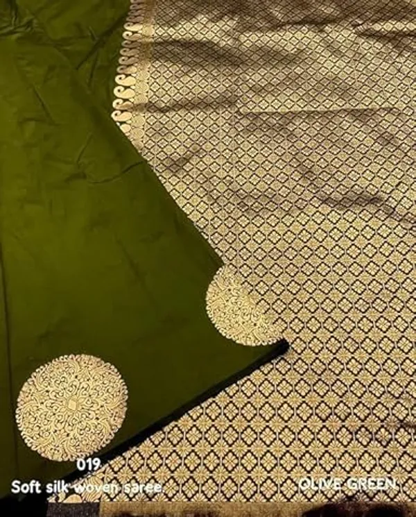 Banarasi_Soft_Silk_Mehendi_Premium-Fancy_Saree_With_Blouse_For_Women