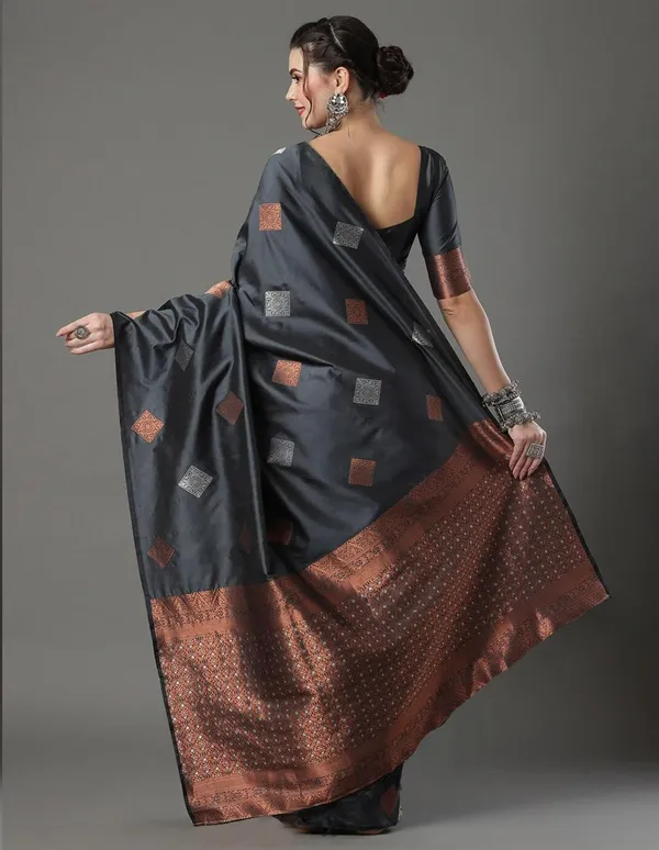 Banarasi_Soft_Silk_GREY_Premium-Fancy_Saree_With_Blouse_For_Women
