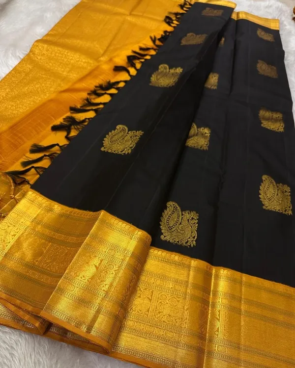 Banarasi_Soft_Silk_BLACK_Premium-Fancy_Saree_With_Blouse_For_Women