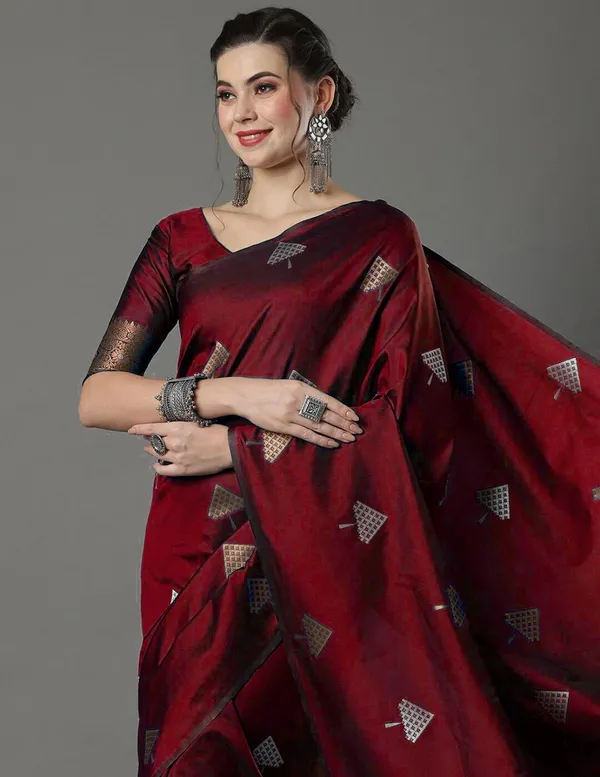 Banarasi_Soft_Silk_MAROON_Premium-Fancy_Saree_With_Blouse_For_Women