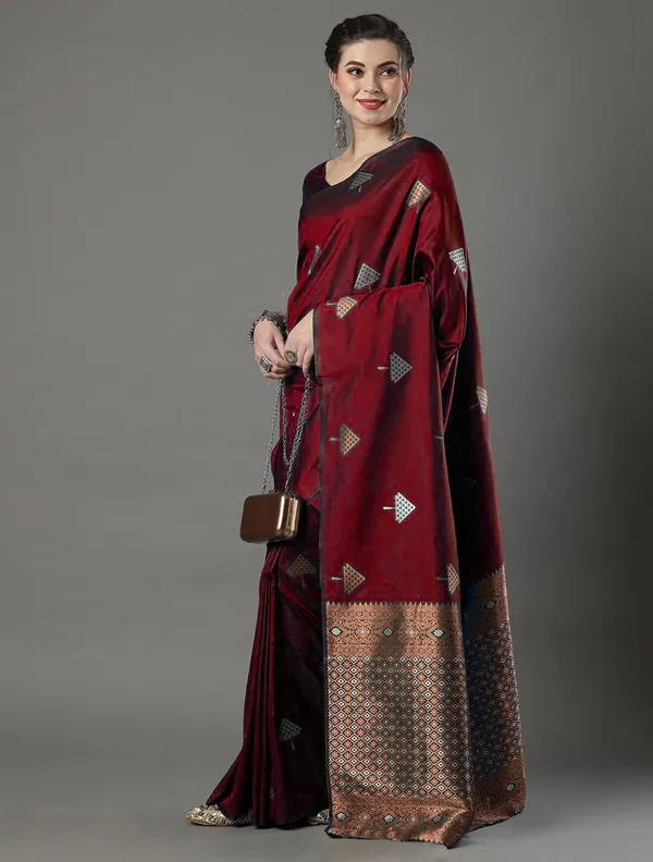 Banarasi_Soft_Silk_MAROON_Premium-Fancy_Saree_With_Blouse_For_Women